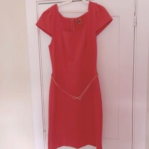 Tory Burch XL dress- STUNNING!! Pinkish orange with adjustable belt